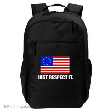 Betsy Ross Flag Just Respect It Backpack