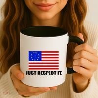 Betsy Ross Flag Just Respect It Coffee Mug thumb 3
