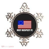 Betsy Ross Flag Just Respect It Ornament thumb 0