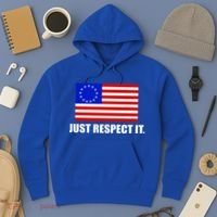 Betsy Ross Flag Just Respect It Hoodie thumb 3