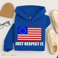 Betsy Ross Flag Just Respect It Hoodie thumb 4