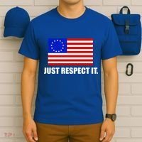 Betsy Ross Flag Just Respect It T-Shirt thumb 6