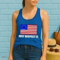 Betsy Ross Flag Just Respect It Women's Tank Top thumb 2