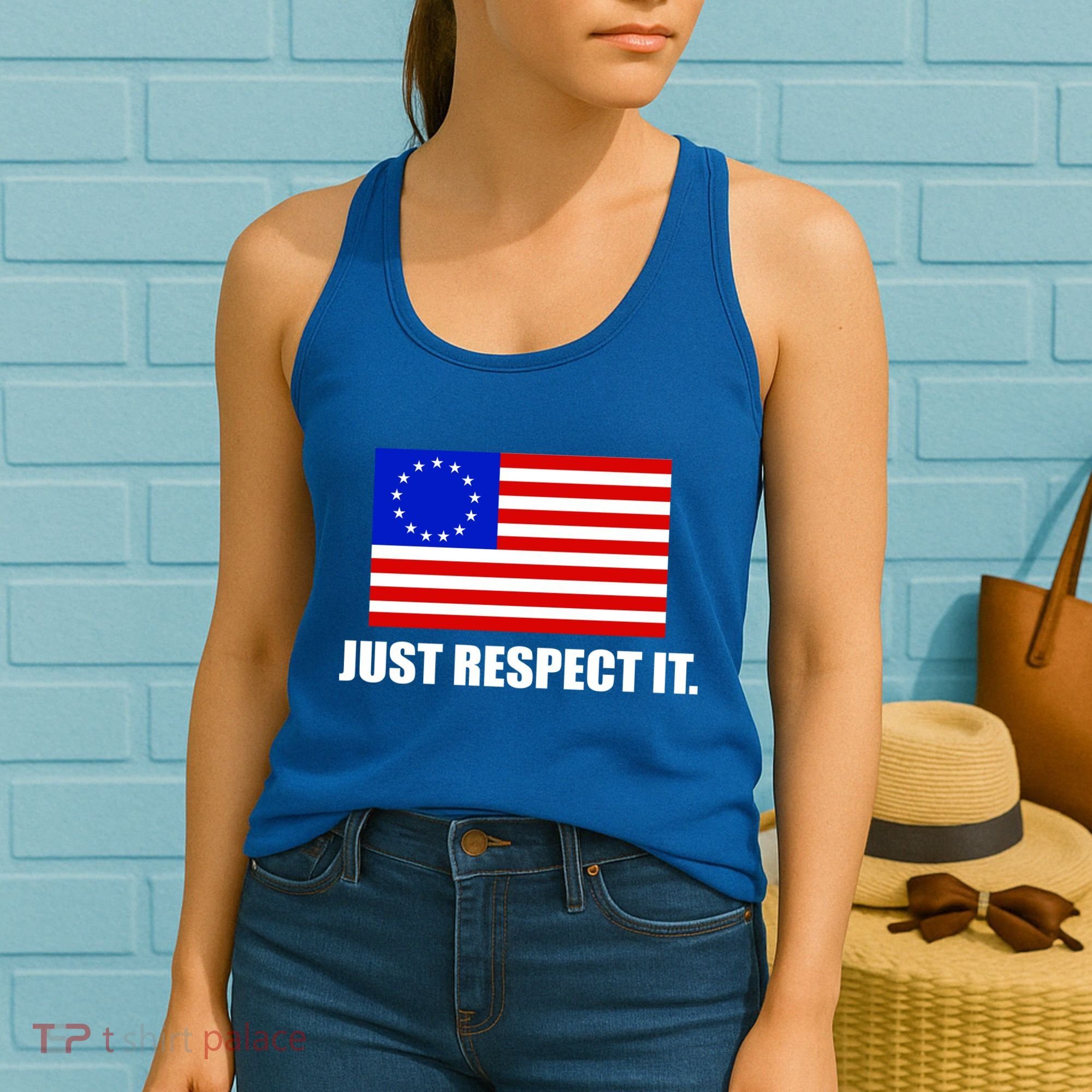 Betsy Ross Flag Just Respect It Women's Tank Top
