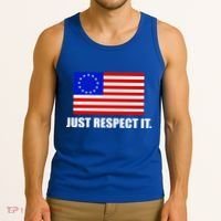 Betsy Ross Flag Just Respect It Tank Top thumb 3