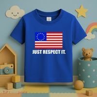 Betsy Ross Flag Just Respect It Toddler T-Shirt thumb 3