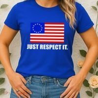 Betsy Ross Flag Just Respect It Women's T-Shirt thumb 2