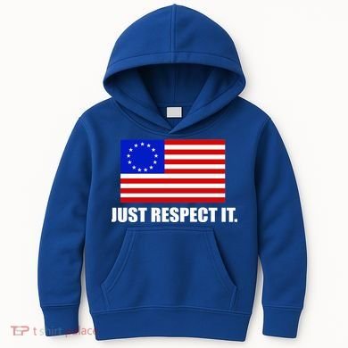 Betsy Ross Flag Just Respect It Kids Hoodie