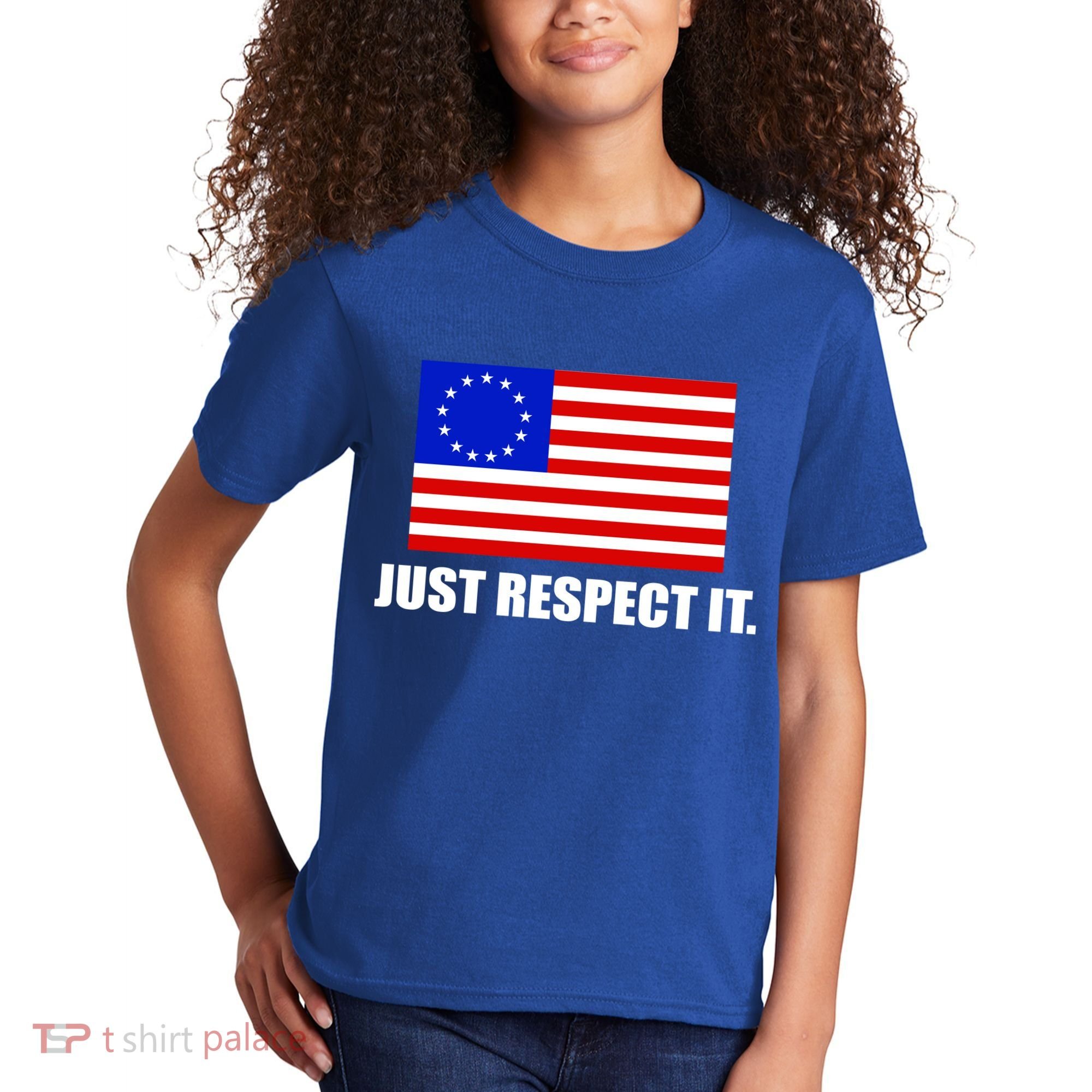Betsy Ross Flag Just Respect It Kids T-Shirt