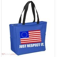 Betsy Ross Flag Just Respect It Tote Bag thumb 2
