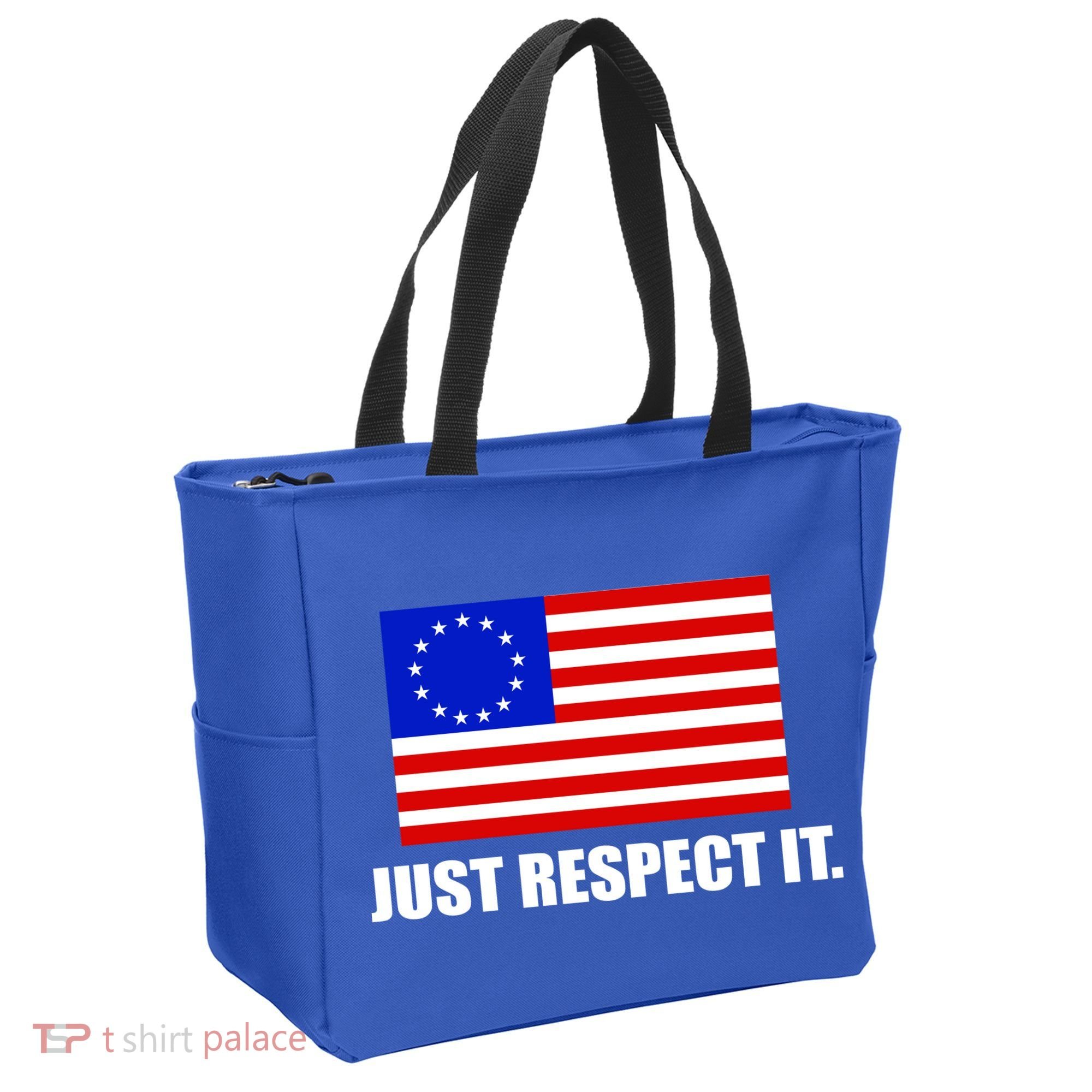 Betsy Ross Flag Just Respect It Tote Bag