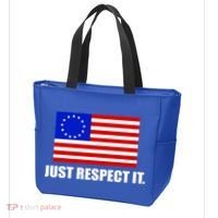 Betsy Ross Flag Just Respect It Tote Bag thumb 3
