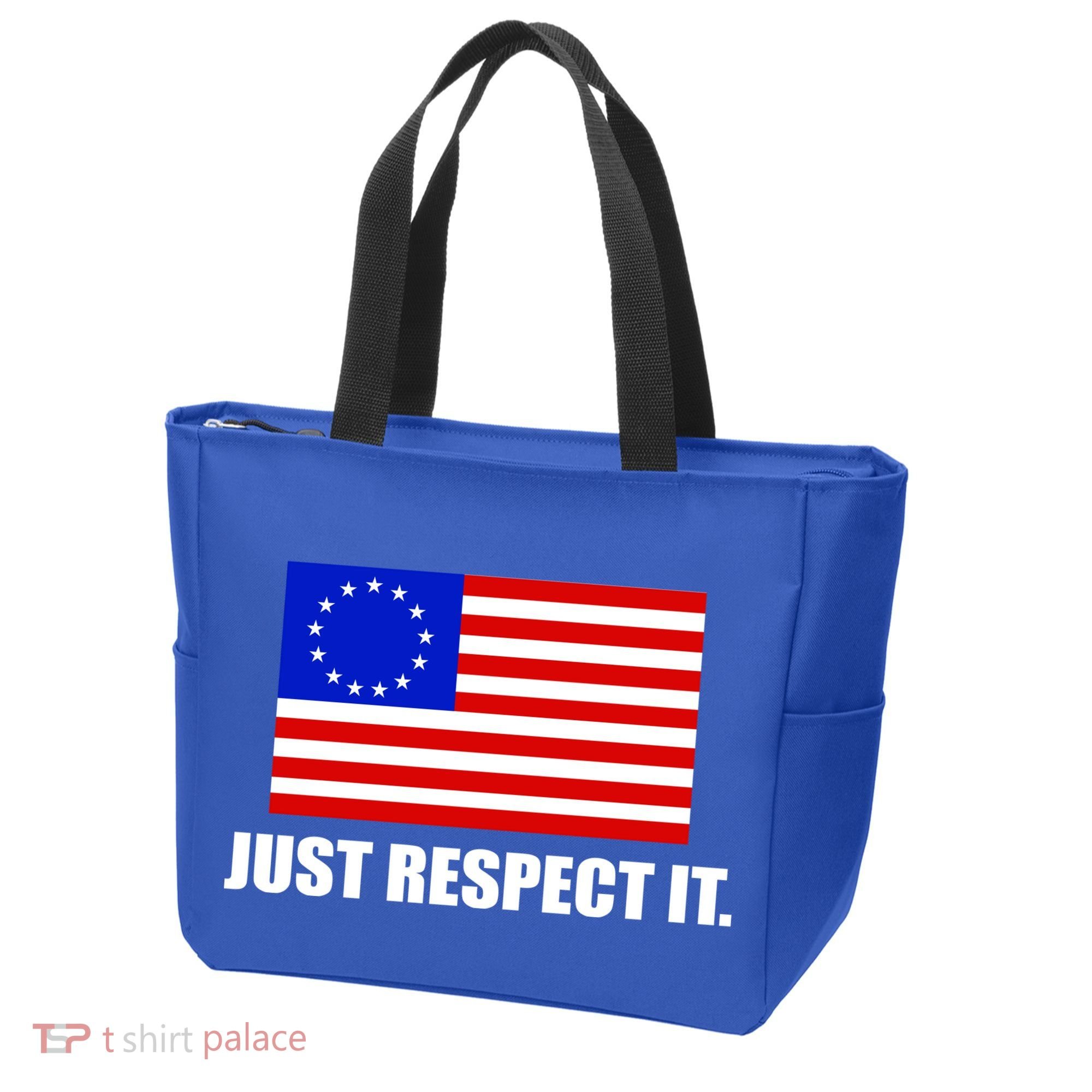 Betsy Ross Flag Just Respect It Tote Bag