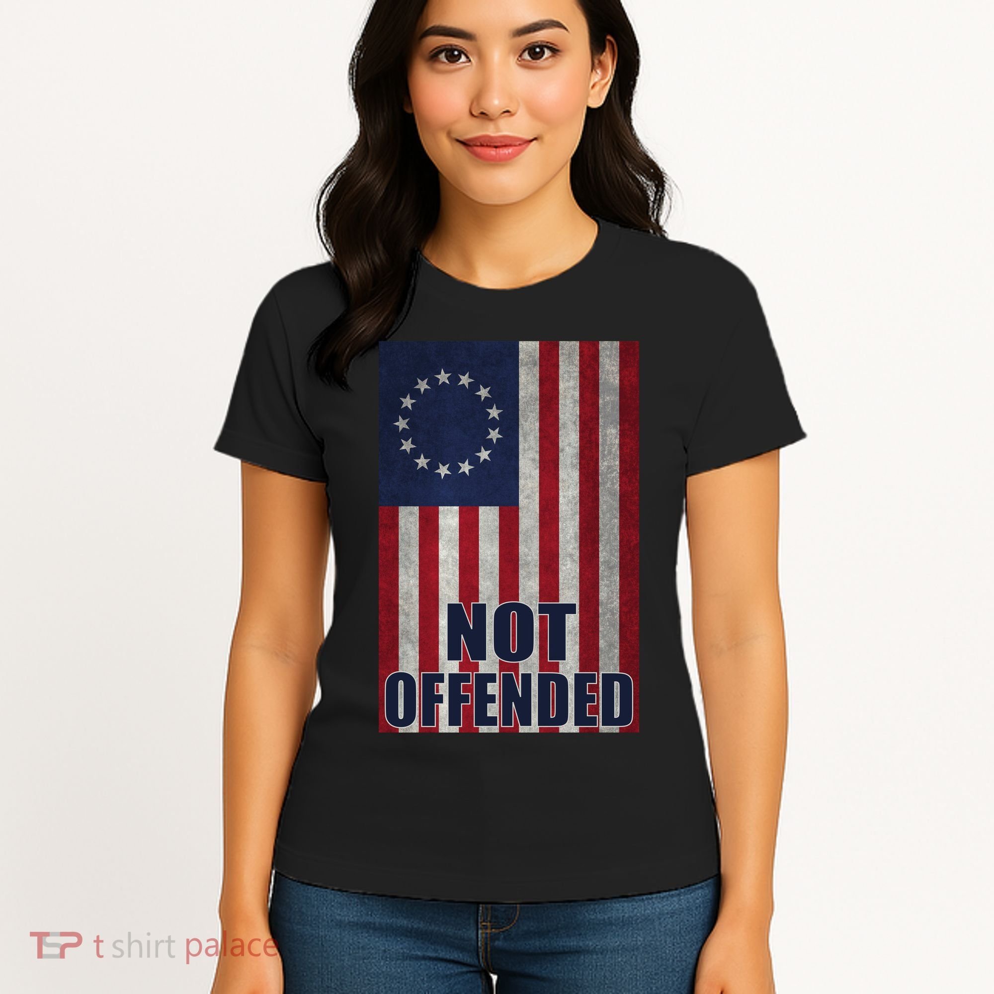 Betsy Ross Flag Not Offended 13 Stars For Protesters Women's T-Shirt
