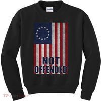 Betsy Ross Flag Not Offended 13 Stars For Protesters Kids Sweatshirt thumb 0