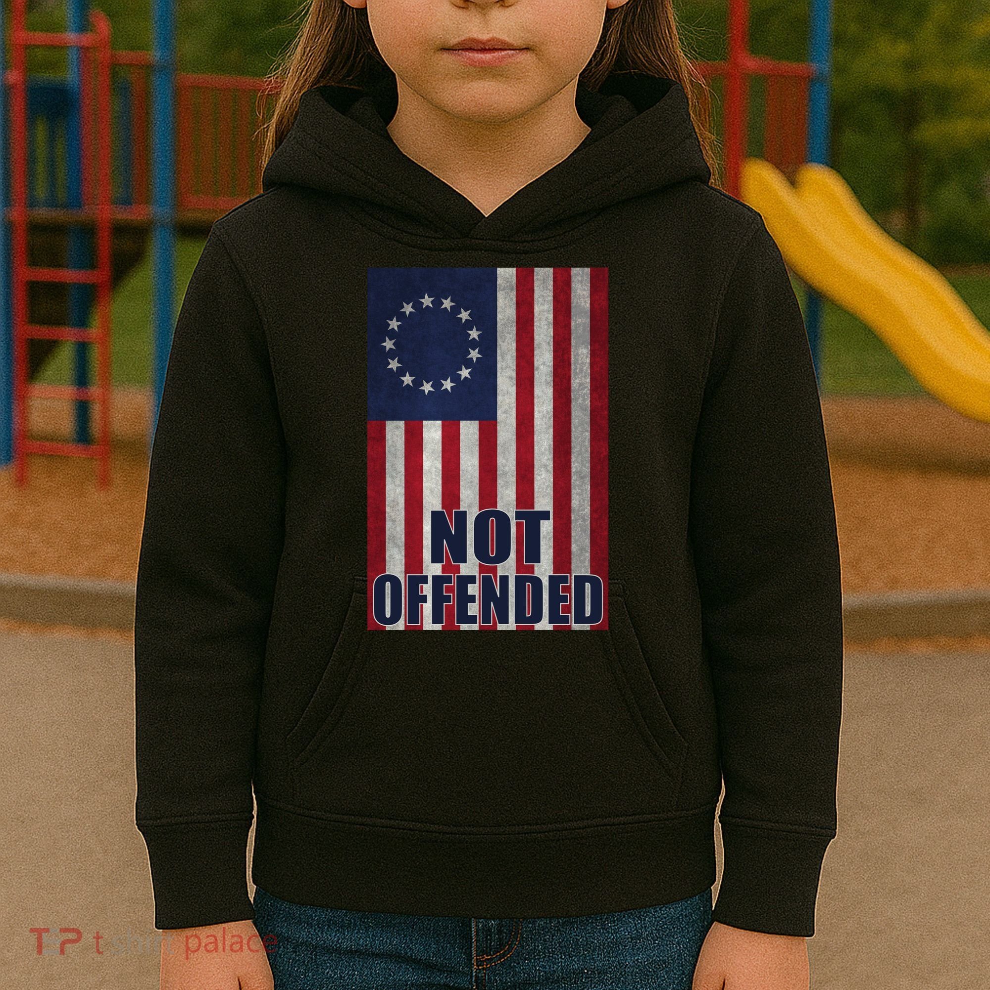 Betsy Ross Flag Not Offended 13 Stars For Protesters Kids Hoodie