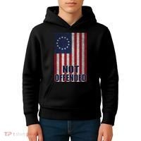 Betsy Ross Flag Not Offended 13 Stars For Protesters Kids Hoodie thumb 4