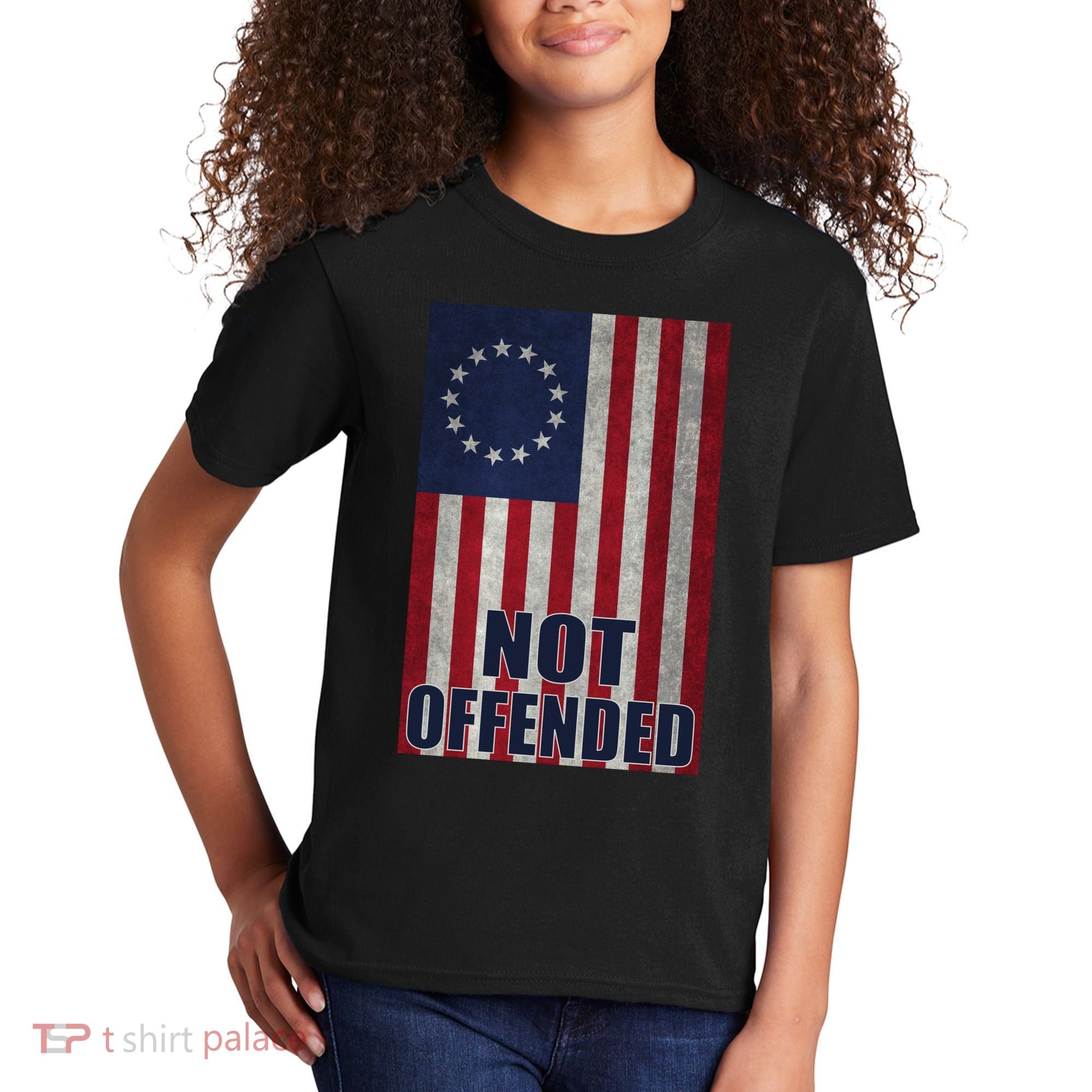 Betsy Ross Flag Not Offended 13 Stars For Protesters Kids T-Shirt