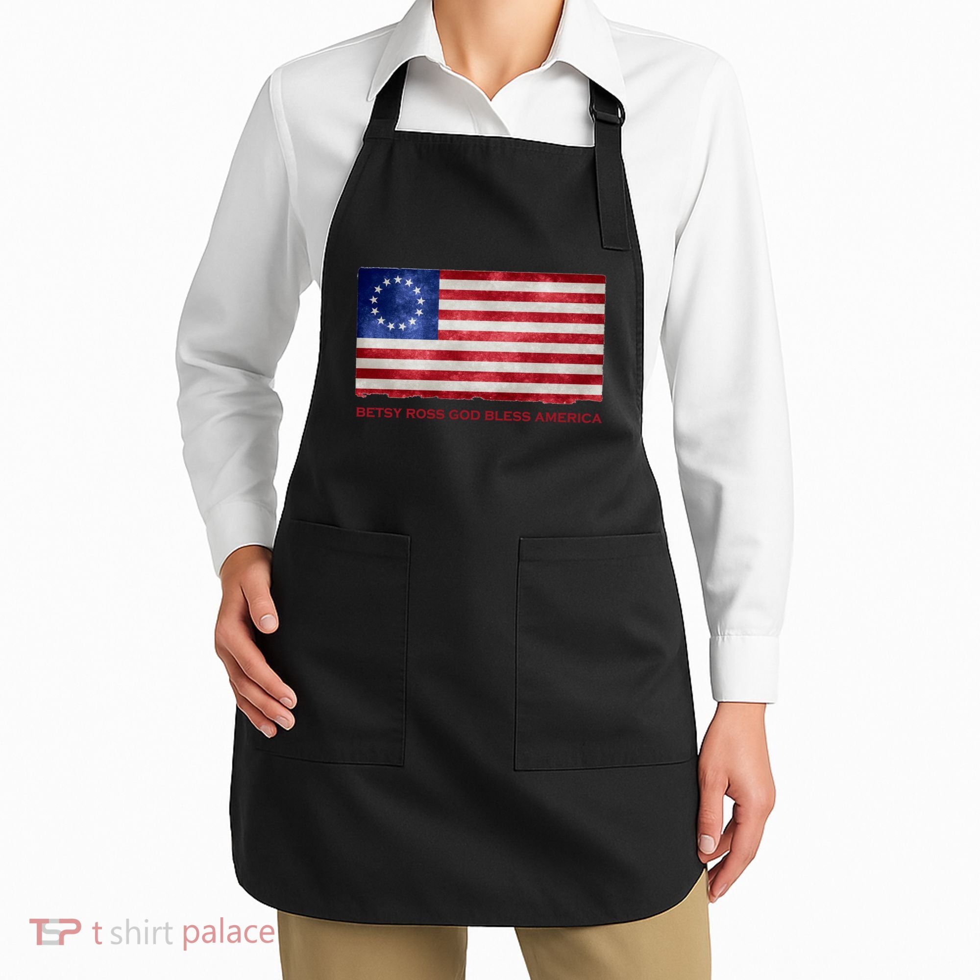 Betsy Ross God Bless America Apron