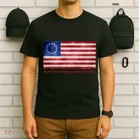Betsy Ross God Bless America T-Shirt thumb 6