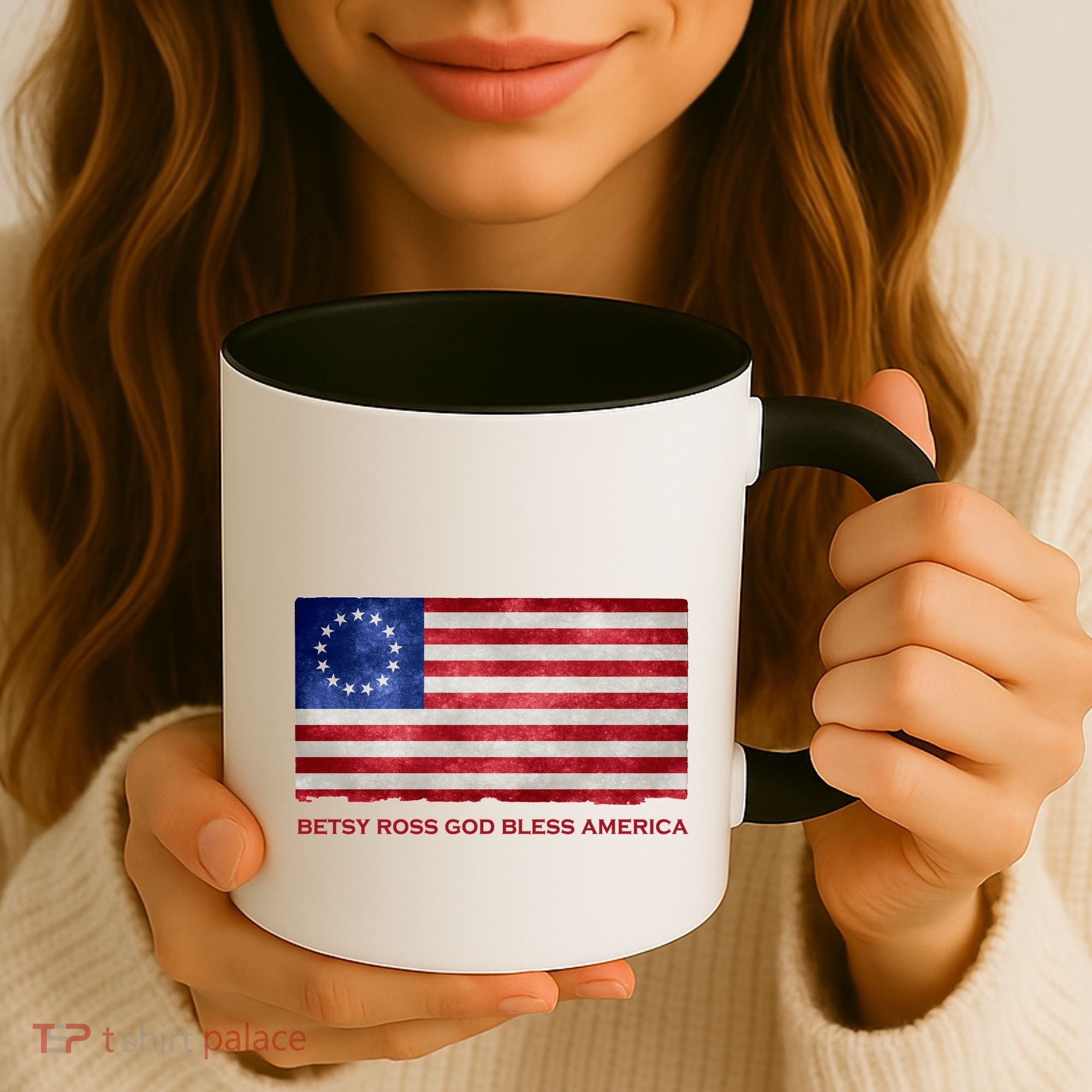 Betsy Ross God Bless America Coffee Mug
