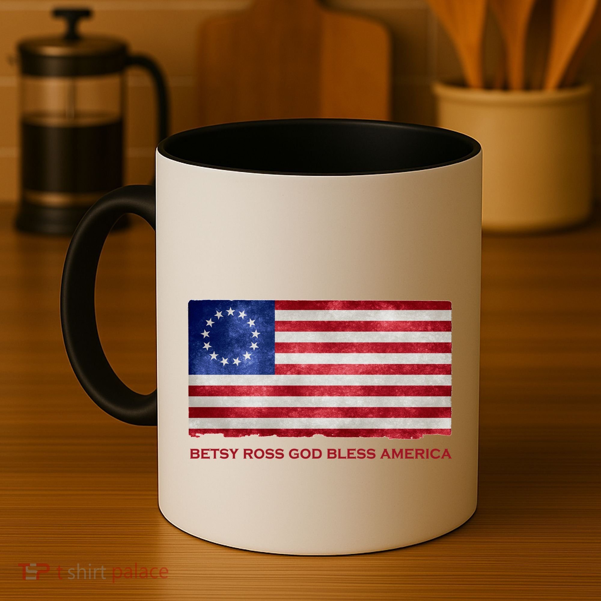 Betsy Ross God Bless America Coffee Mug