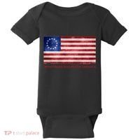 Betsy Ross God Bless America Baby Bodysuit thumb 0