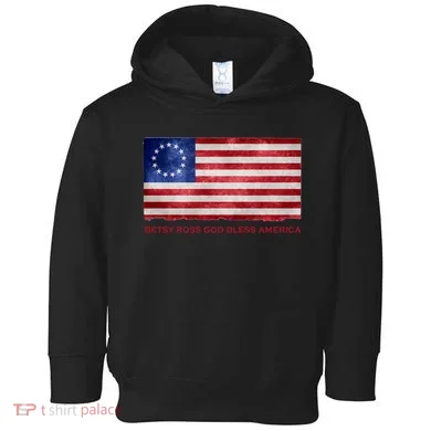 Betsy Ross God Bless America Toddler Hoodie