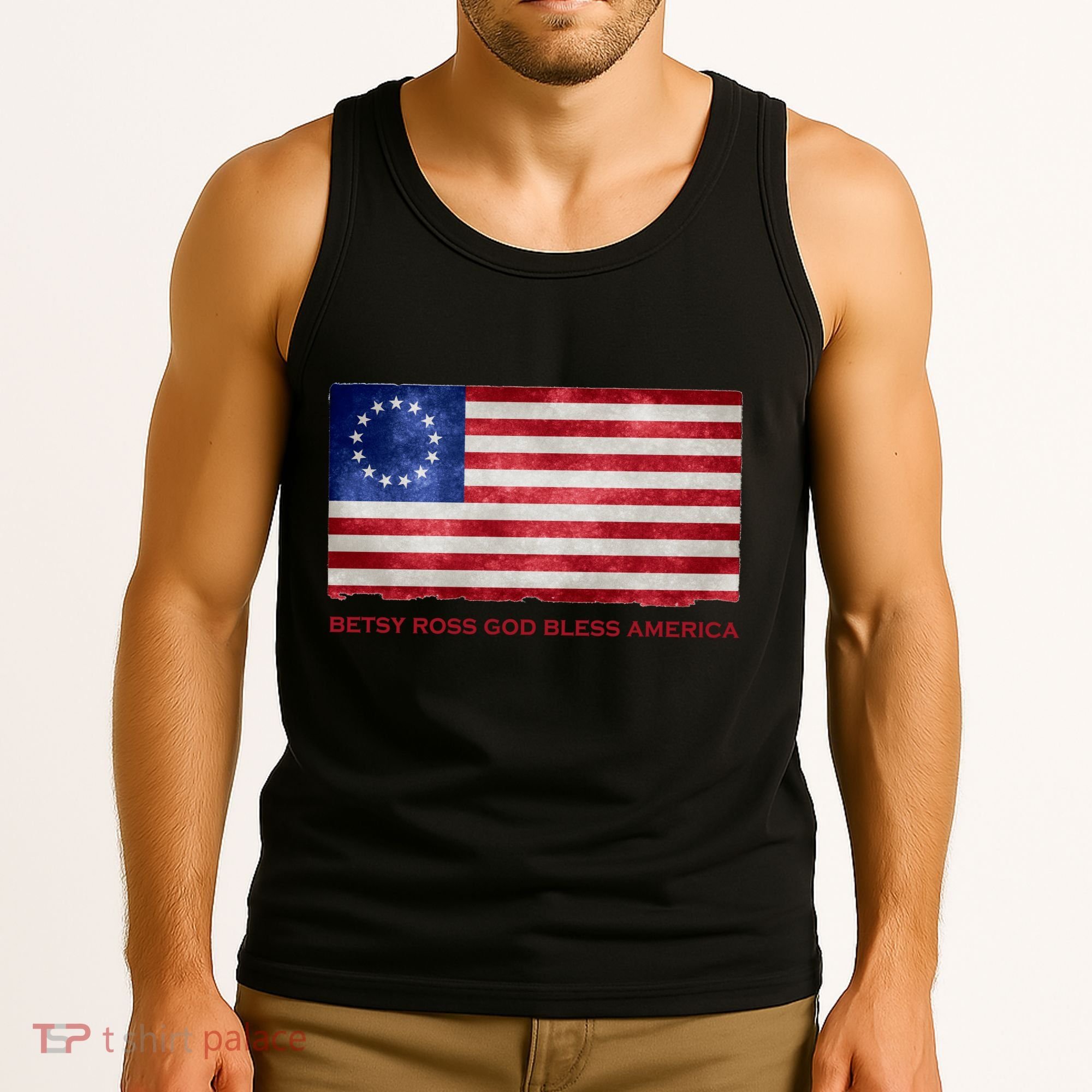 Betsy Ross God Bless America Tank Top