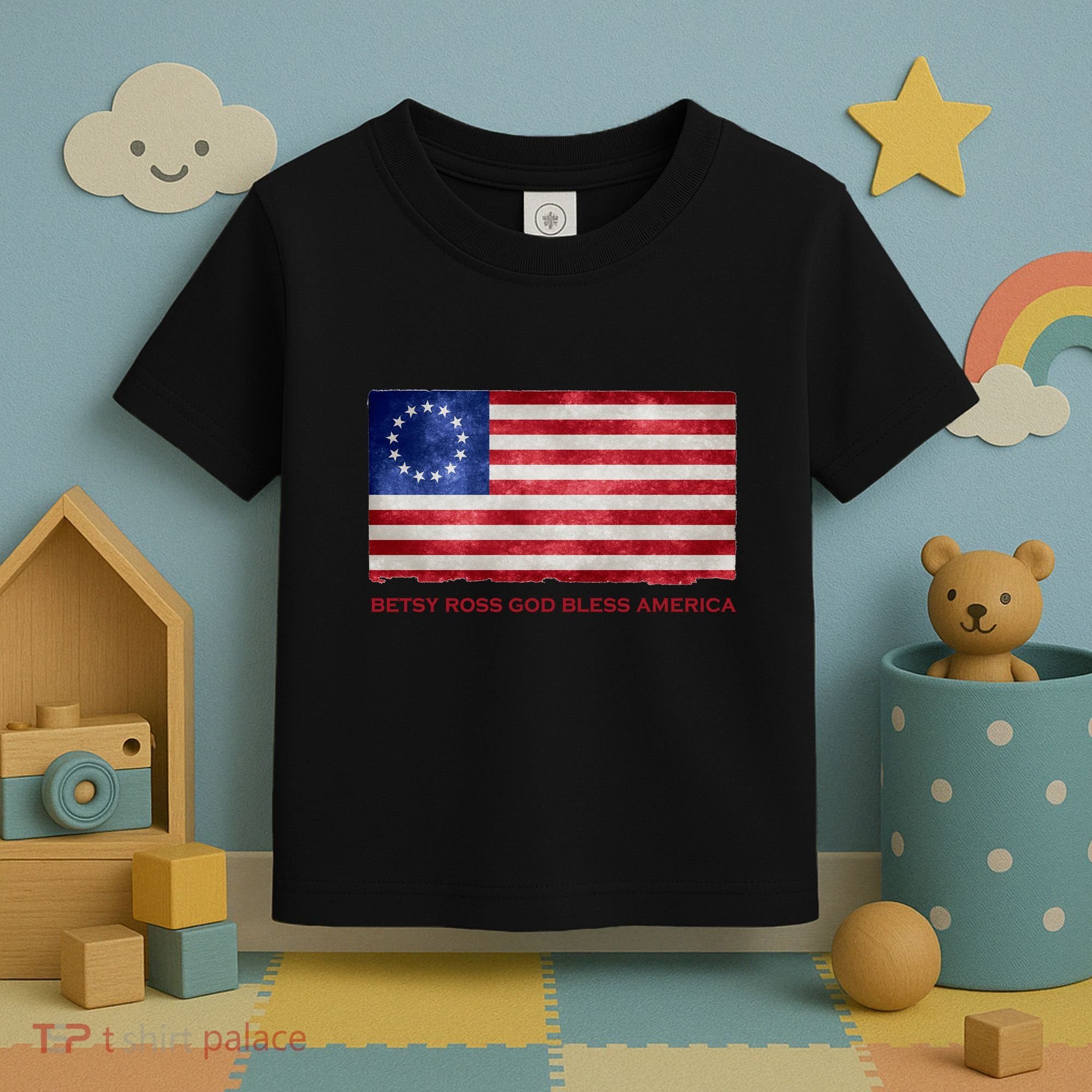 Betsy Ross God Bless America Toddler T-Shirt