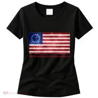 Betsy Ross God Bless America Women's T-Shirt thumb 0