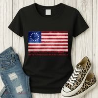 Betsy Ross God Bless America Women's T-Shirt thumb 3