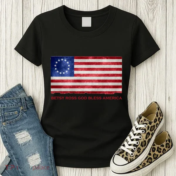 Betsy Ross God Bless America Women's T-Shirt