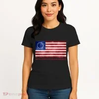 Betsy Ross God Bless America Women's T-Shirt thumb 4