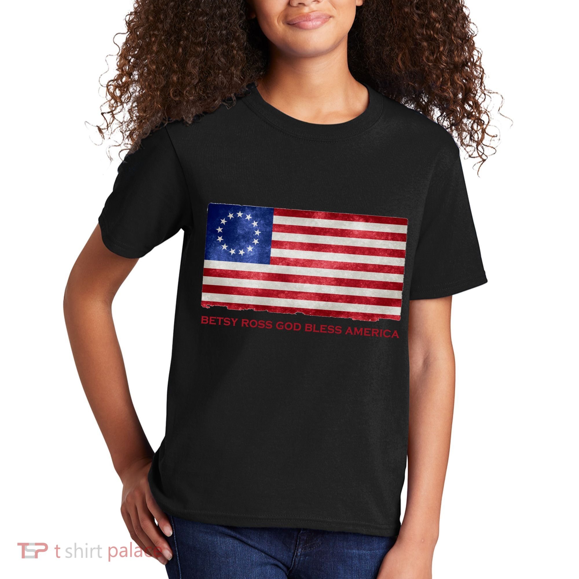 Betsy Ross God Bless America Kids T-Shirt