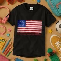 Betsy Ross God Bless America Kids T-Shirt thumb 3