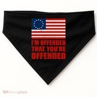 Betsy Ross I'm Offended That You're Offended USA-Made Doggie Bandana thumb 0