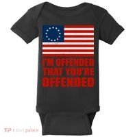 Betsy Ross I'm Offended That You're Offended Baby Bodysuit thumb 0