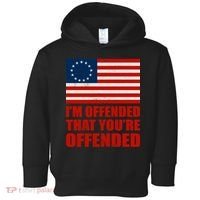 Betsy Ross I'm Offended That You're Offended Toddler Hoodie thumb 0