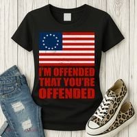 Betsy Ross I'm Offended That You're Offended Women's T-Shirt thumb 3