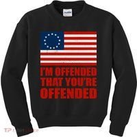 Betsy Ross I'm Offended That You're Offended Kids Sweatshirt thumb 0