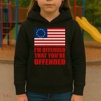 Betsy Ross I'm Offended That You're Offended Kids Hoodie thumb 3
