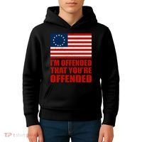 Betsy Ross I'm Offended That You're Offended Kids Hoodie thumb 4