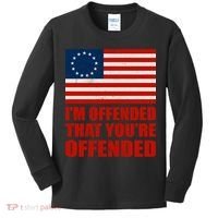 Betsy Ross I'm Offended That You're Offended Kids Long Sleeve Shirt thumb 0