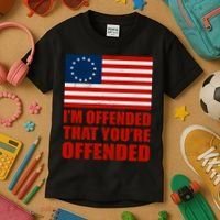 Betsy Ross I'm Offended That You're Offended Kids T-Shirt thumb 3
