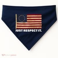 Betsy Ross Original Colonies Just Respect It USA-Made Doggie Bandana thumb 0