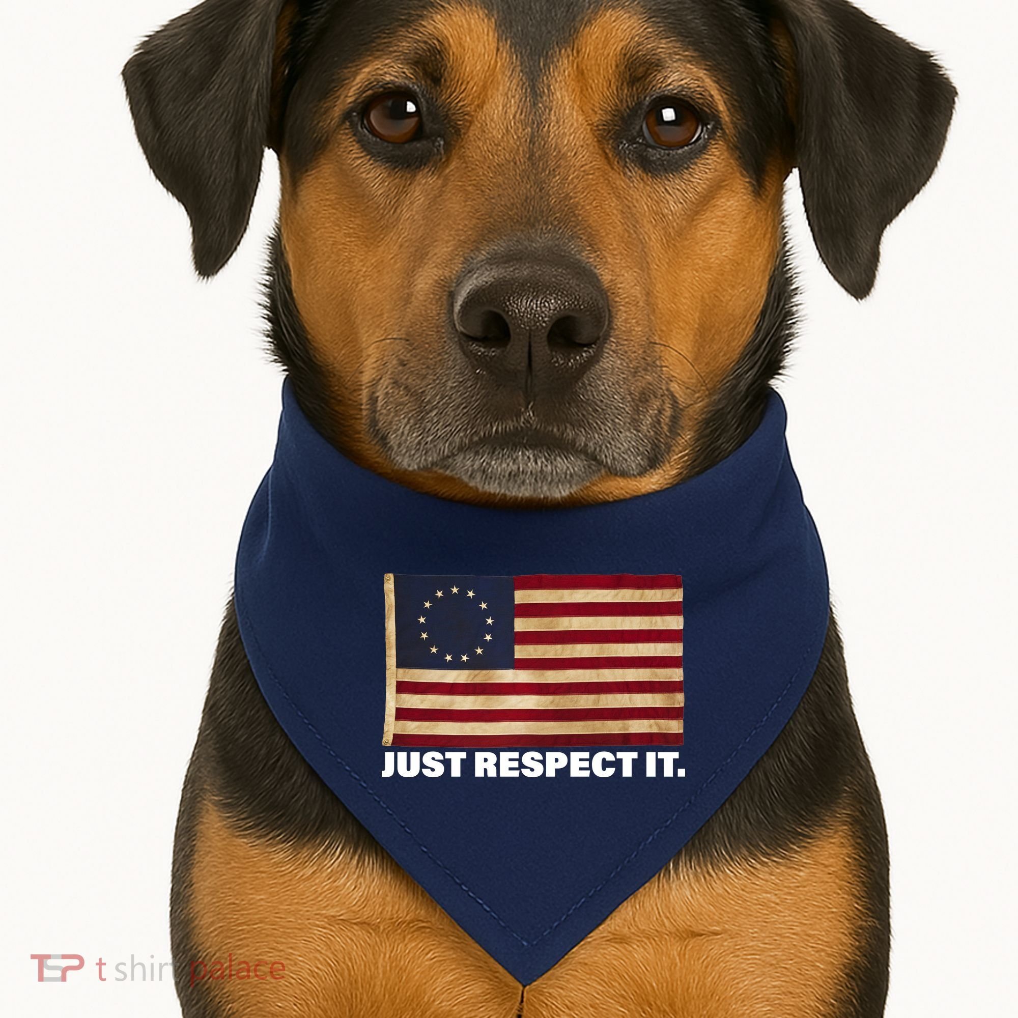 Betsy Ross Original Colonies Just Respect It USA-Made Doggie Bandana