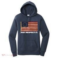 Betsy Ross Original Colonies Just Respect It Women's Hoodie thumb 0
