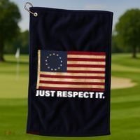 Betsy Ross Original Colonies Just Respect It Golf Towel thumb 1