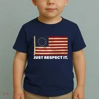 Betsy Ross Original Colonies Just Respect It Toddler T-Shirt thumb 2